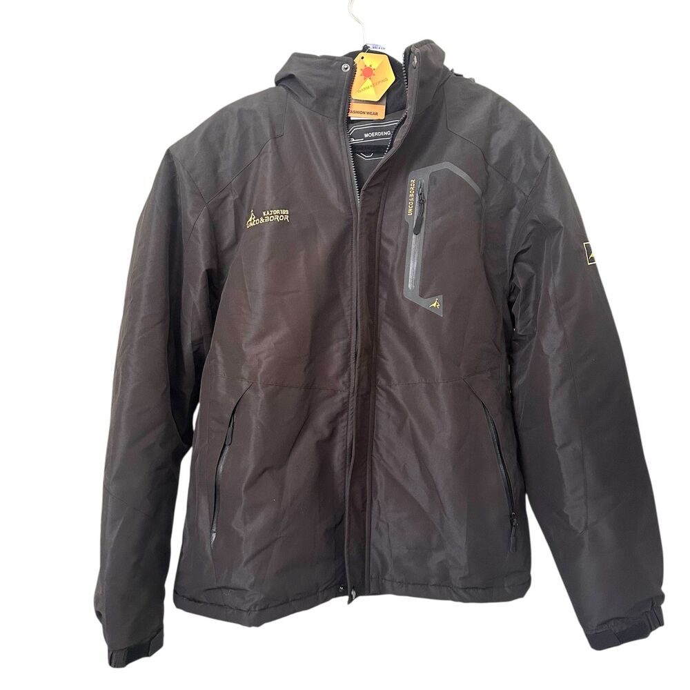 NEW‎ NWT MOERDENG Unco & Boror Hooded Ski Jacket Black Large